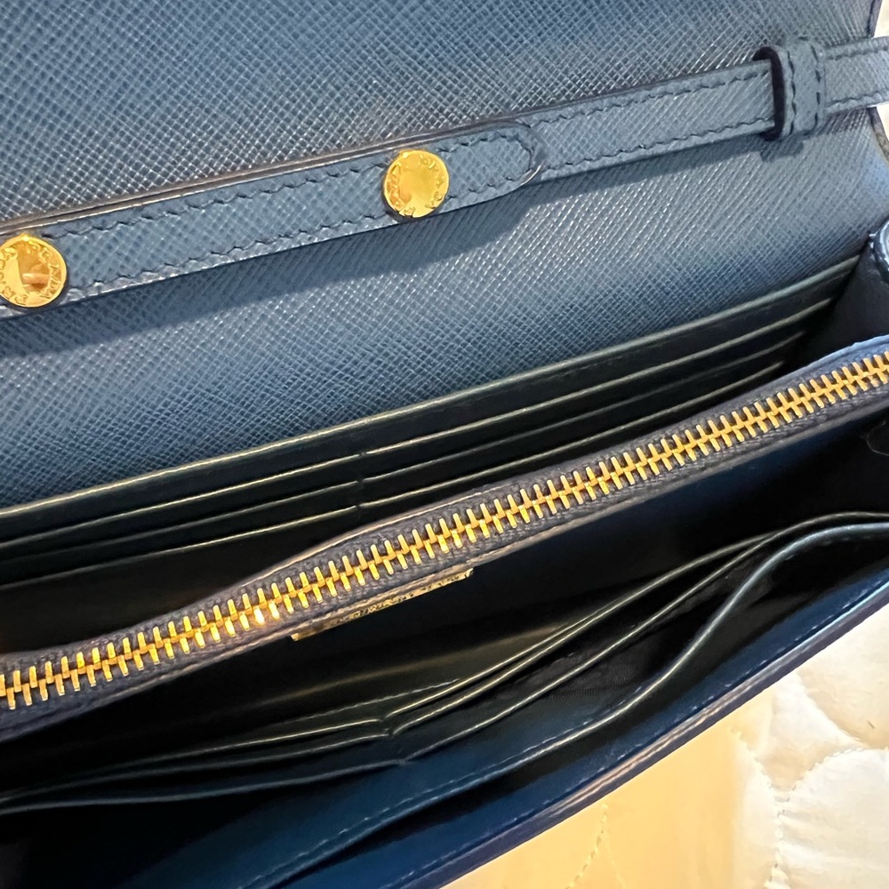Prada Blue Saffiano Crossbody - Picture 4 of 5